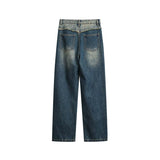 Unisex Pants Autumn Workwear Ripped Casual Pants