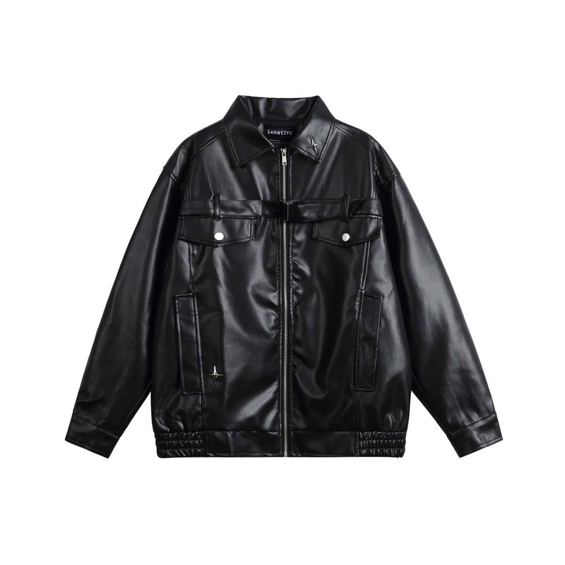 Unisex Jacket Autumn Fashion Casual Leather Clothing Jacket Women's Clothing