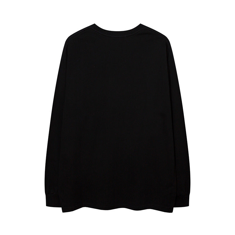Men Long Sleeve Shirt Printed Couple Long Sleeve Vibe Idle Style Bottoming T-shirt Men