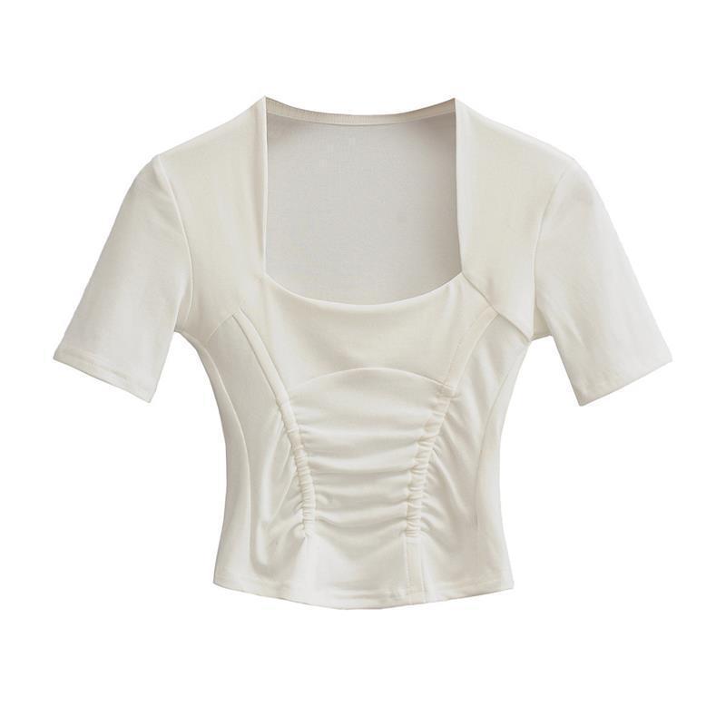 Women T-shirt Summer Slimming Short Sleeve Slim Fit T-shirt