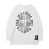 Men Long Sleeve Shirt Tkpa Vintage Letter Printed Long Sleeve T-shirt Men and Women Loose Top Ins