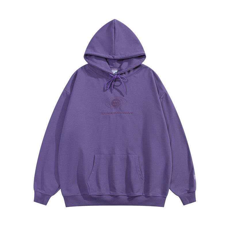 Men Hoodie Hooded Sweater Men's Loose Letter Embroidery Long Sleeve