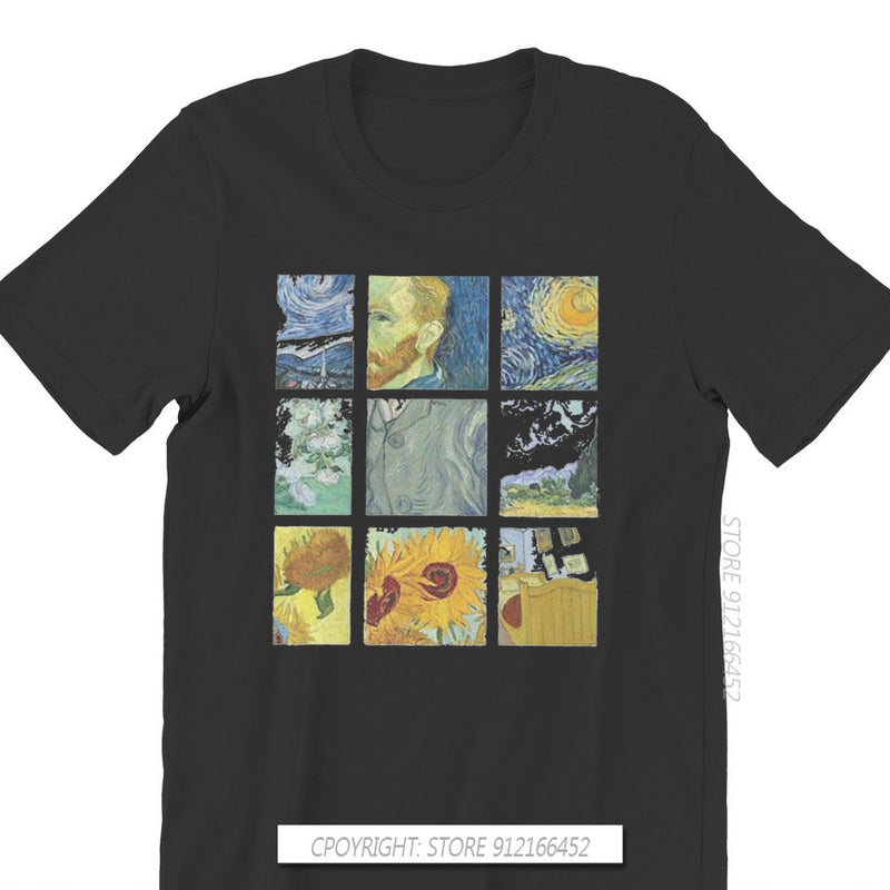 Vintage Alternative Funny Artwork Van Gogh Painting Men