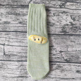 Kapital Sock Pingtian Hehong Geophone Line Double Needle Smiley Face Socks Color Matching Fashion All-Match Ladies