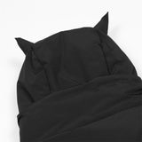 Men Cotton Padded Jacket Coat Men's Loose Drawstring Warm-Keeping Cotton Clothing Outer Wear