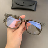 CHH Chrome Hearts Glasses Black Frame Plain Silver Versatile Personality Myopia Glasses Frame