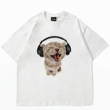 2024 Top Cute Cat Printed Short Sleeve T-shirt