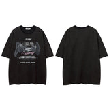 Men T Shirt Hiphip Letter Embroidered Short Sleeve T-shirt Men and Women Couple