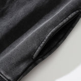 Men Hoodie Printed Washed Distressed Hooded Sweater Men's Loose Long Sleeve