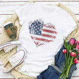 Women's Independence Day T Shirt Short Sleeve T-shirt Women's Fashion Loose