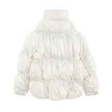 Men Cotton Padded Jacket Pure Color Thickened Bread Coat Men's Winter Warm Cotton-Padded Coat