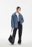 Unisex Jacket Autumn Stitching Women's Zip Denim Jacket