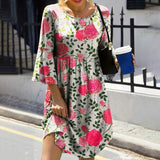 Jungle Print Maxi Dress Spring and Autumn plus Size Dress Women
