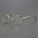 CHH Chrome Hearts Glasses Japanese large frame pure titanium engraved pattern myopia glasses frame
