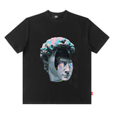 Men T Shirt Retro Fashion Brand Short Sleeve T-shirt Men and Women Loose Pure Cotton Couple