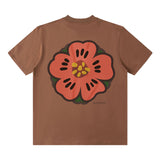 Men T Shirt Vintage Print Short Sleeves T-shirt Men and Women Old Summer Loose