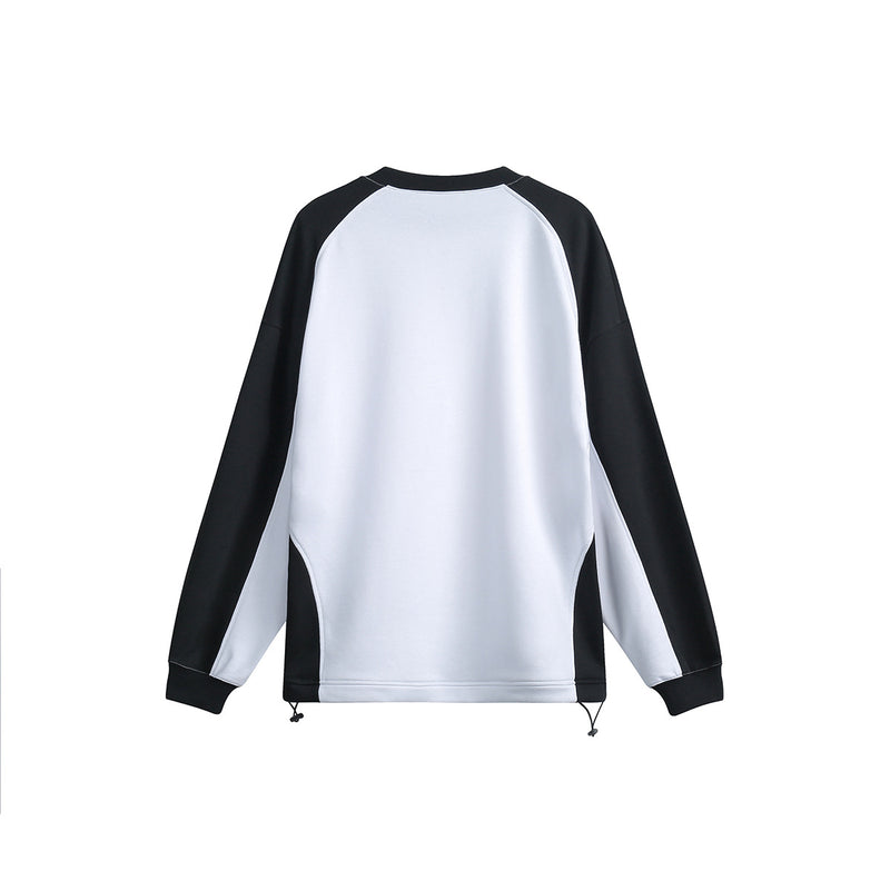 Unisex Hoodie Sweater round Neck Preppy Style Top Loose Retro Sports
