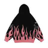 Men Fleece Lined Hoodie Printed Hoodie Men's Autumn and Winter Loose Sweatshirt