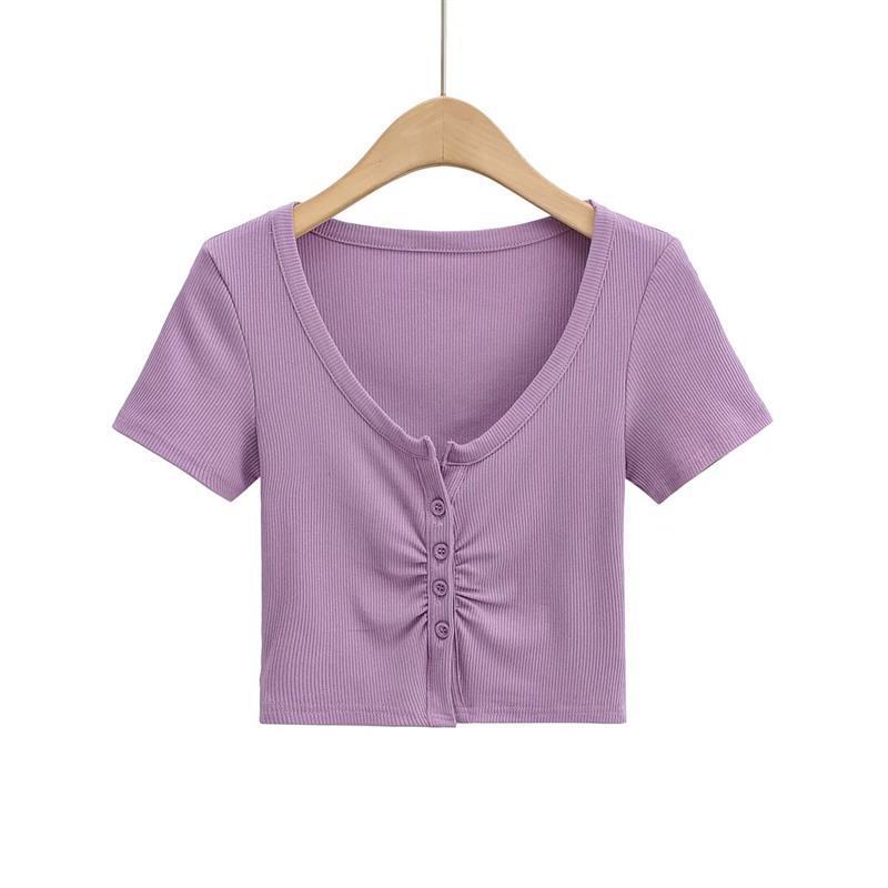 Women T-shirt Short Sleeve T-shirt Top Women's Summer round Neck