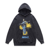 Unisex Vintage Hoodie Cotton Hooded Sweater Male Casual