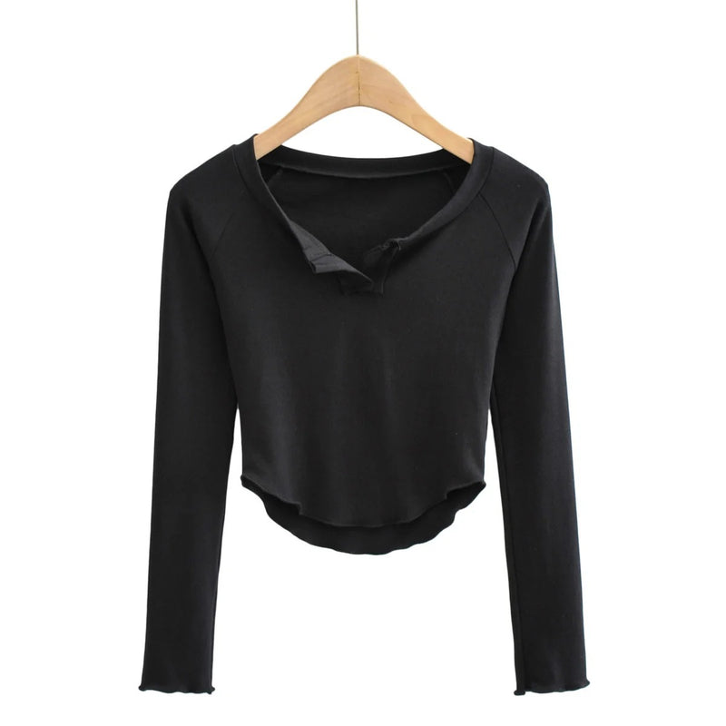 Women T-Shirt Bottoming Shirt Yoga Workout Long Sleeve T-shirt