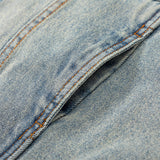 Men Denim Jacket Men's Denim Jacket Spring and Autumn Washed Worn Coat