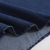 Men Long Sleeve T Shirt Denim Top Drawstring Polo Shirt Men's Spring and Autumn Long Sleeve Denim Shirt