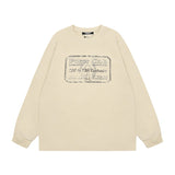 Men Long Sleeve Shirt Printed Long Sleeve Bottoming T-shirt Men and Women Vibe All-Match Top Autumn