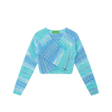 Women Sweater Gradient Color Short Sweater Women's Autumn