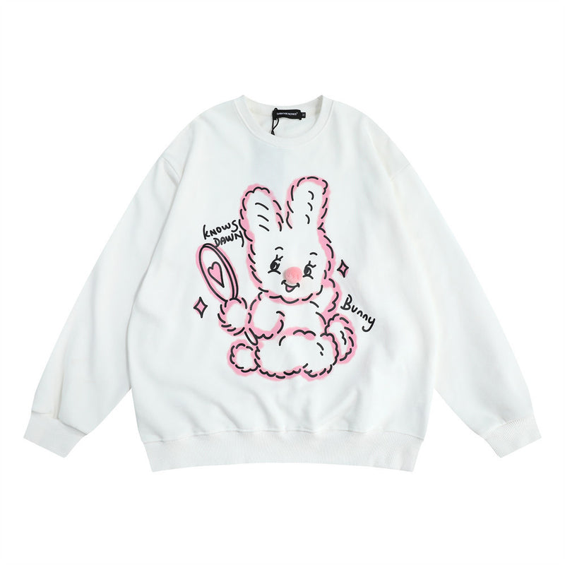 Women Hoodie round Neck Sweater Women's Autumn Loose Long Sleeve Pullover