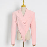Frankie Shop Hourglass Blazer Pink with Fall Slim Fit Coat