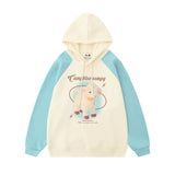 Men Hoodie Stitching Raglan Sleeve Loose Casual Hoodie Spring and Autumn