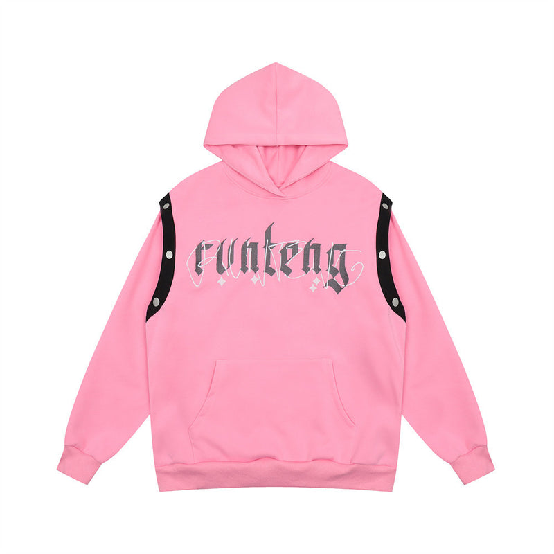 Men Hoodie Letter Printed Hoodie Men Loose Hoodie