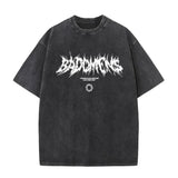 Washed Vintage Bad Omens Print T-shirt Funny Moth