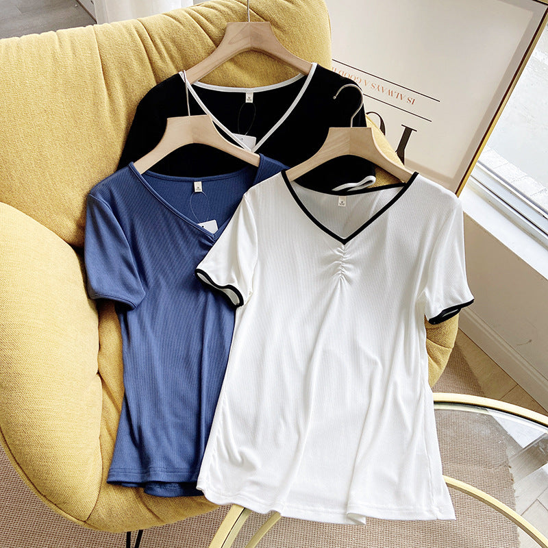 Women T-Shirt Short-Sleeved White T-shirt Women's Summer Top