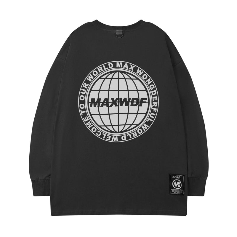 Men Long Sleeve Shirt Street round Neck Long Sleeve T-shirt Men and Women Hip Hop College Style