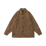 Unisex Jacket Autumn Corduroy Shirt Women's Clothing