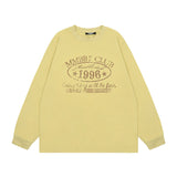 Men Long Sleeve Shirt Long Sleeve Bottoming T-shirt Men's and Women's American Retro Vibe Long Sleeve