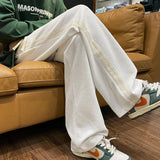Men Sweatpants Waffle Pants Men's Spring and Autumn Sports Casual Pants