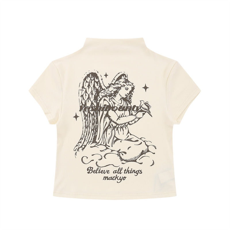 Women T-shirt Printed Short-Sleeved T-shirt Women's Summer