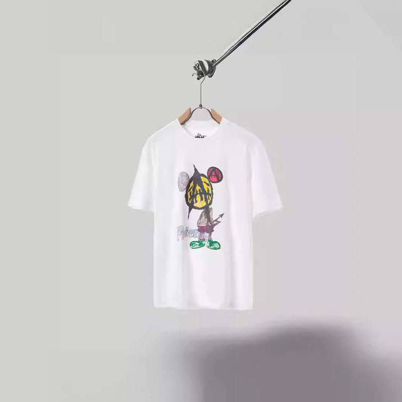 Mens T-shirts Travis Scott Cactus Jack x Utopia Utopia Joint Mickey Short Sleeves