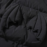 Men Cotton Mixed Jacket Coat Little Devil Hooded Cotton Jacket Male Winter Loose Cotton Jacket Coat