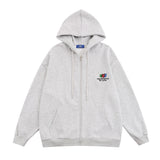 Men Hoodie Sweater Men's Spring and Autumn Loose Casual Hooded Zipper