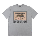 Men T Shirt Retro Dark Printed Short-Sleeved T-shirt Men and Women Loose