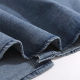 Men Long Sleeved T Shirt Embroidered Denim Shirt All-Matching Loose Casual Spring and Autumn Long Sleeve Shirt Coat