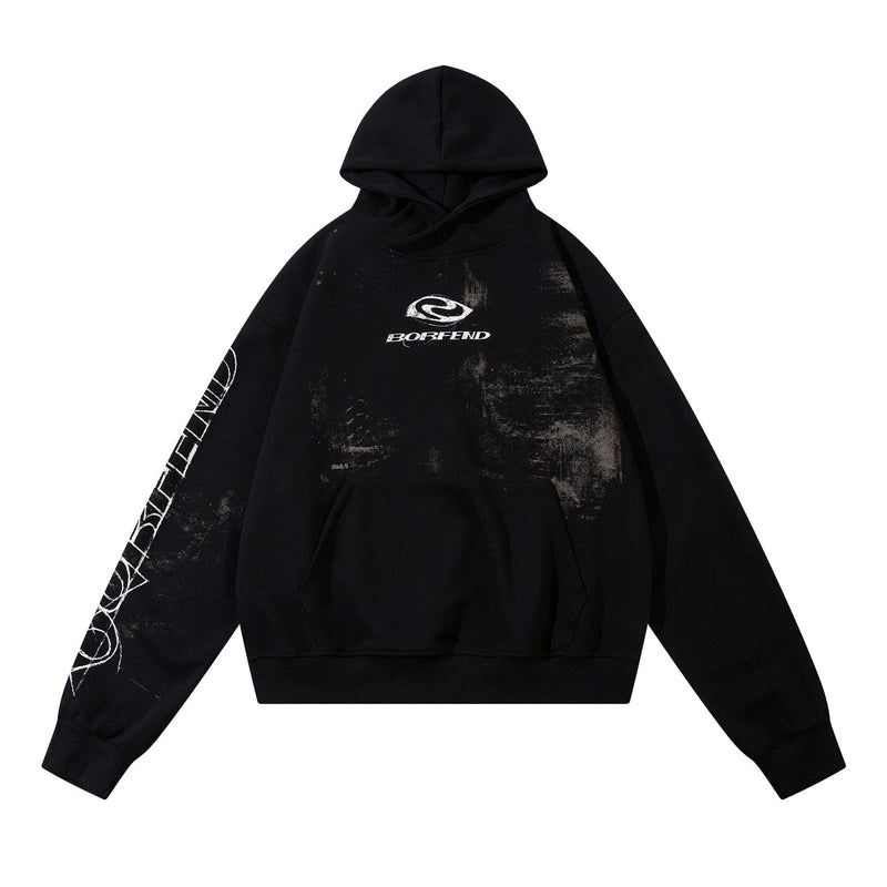 Unisex Vintage Hoodie Printed Sweater for Men and Women Casual Loose