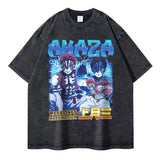 2024Iguro Obanai T Shirts Oversized Vintage Washed Anime