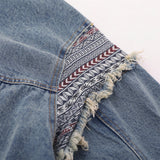 Men Denim Jacket Men's Clothing Washed and Worn Denim Jacket Coat