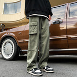 Men Sweatpants Men's Autumn and Winter Loose Trendy Retro Straight Casual Pants