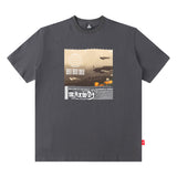 Men T Shirt Printed Short Sleeve T-shirt Loose round Neck Summer Menswear